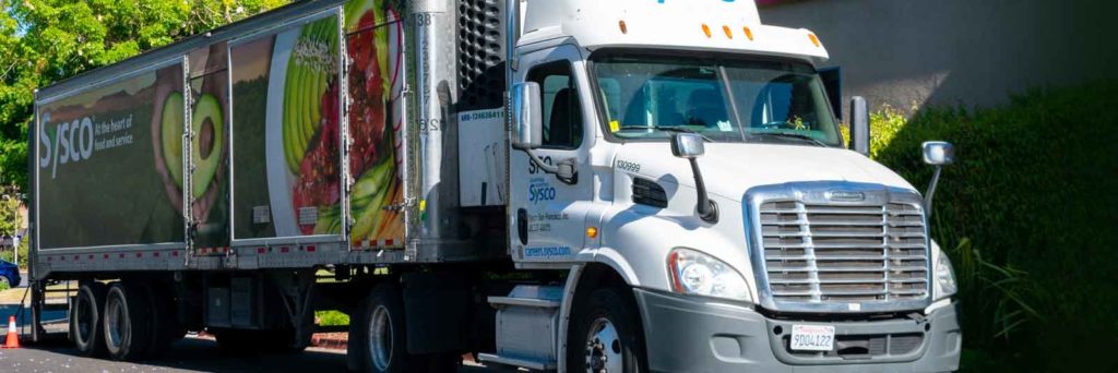 Sysco truck showing supply chain challenge