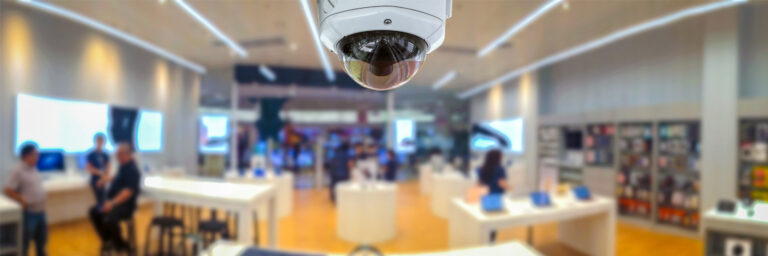 security camera in retail store