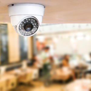 security camera in restaurant