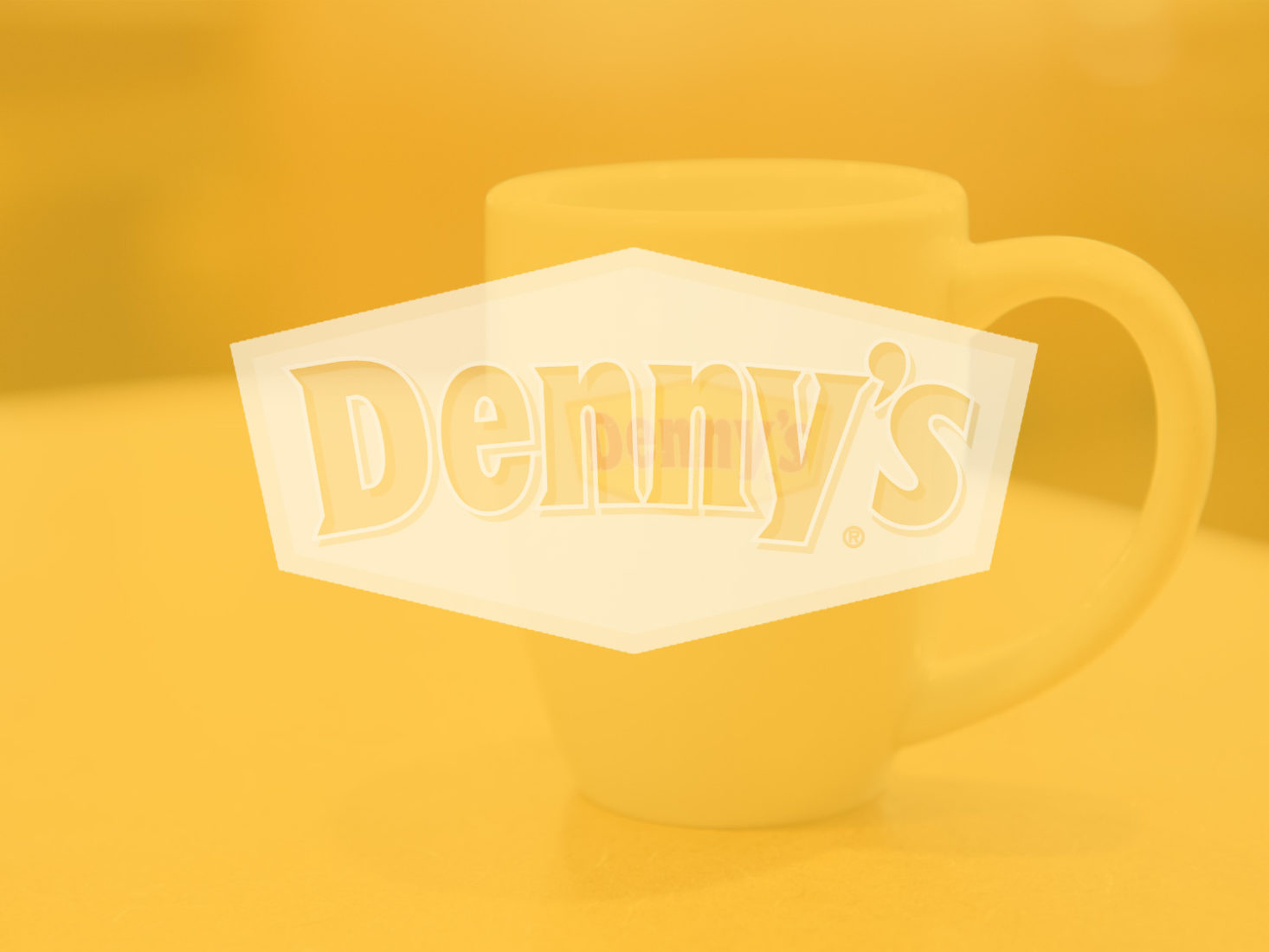 Denny's Logo with a Coffee Cup