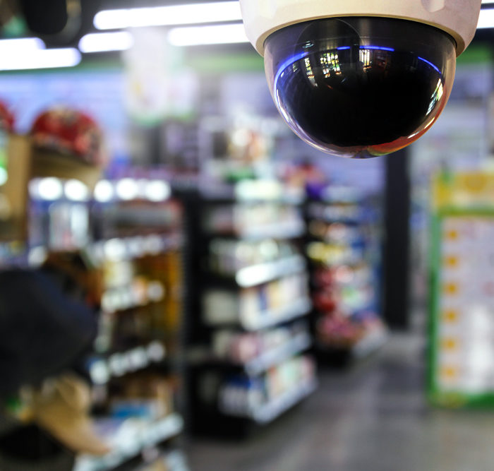 security camera in convenience store