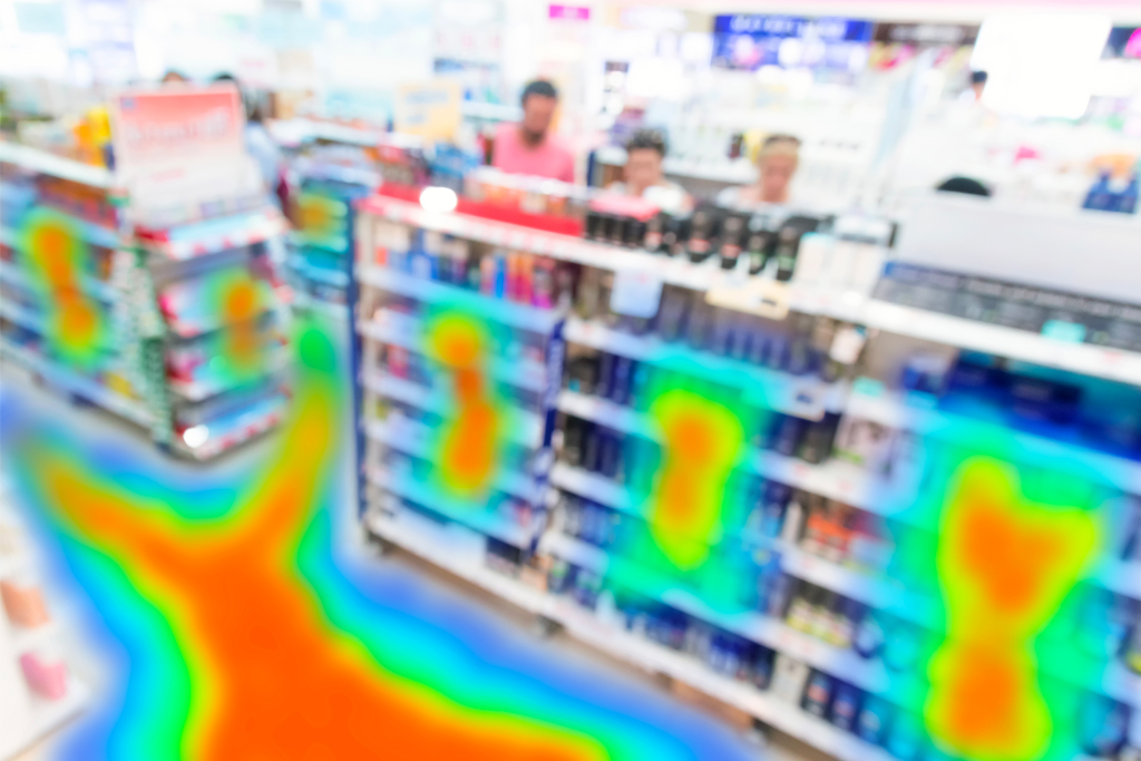 heatmaps showing movement in c-store