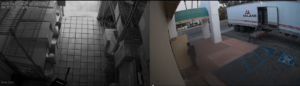 Dual View of outside and inside restaurant
