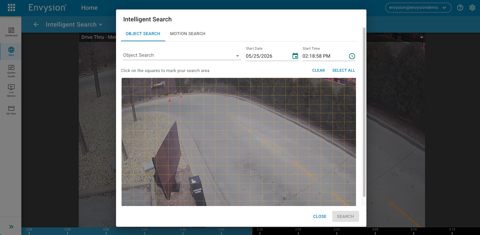 intelligent search, motion search, object search