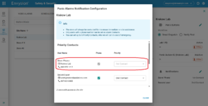 screenshot of panic button store contact