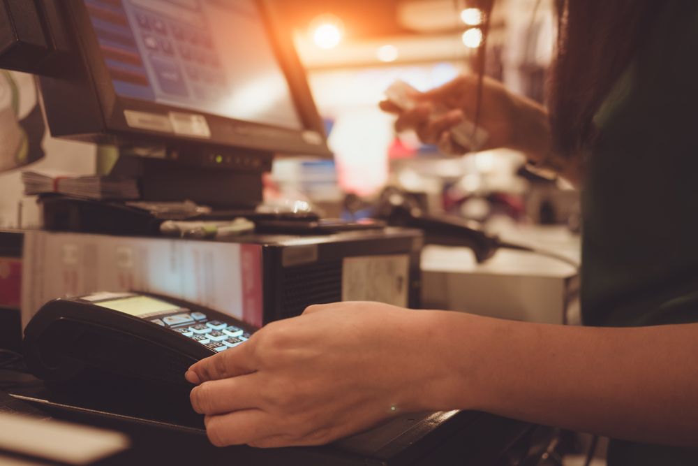 person at the cash register